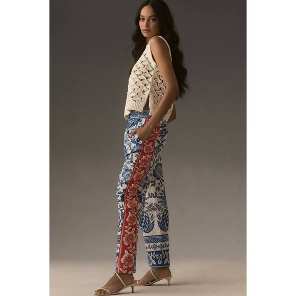Farm Rio x Anthropologie Floral Linen Trousers - Picture 2 of 5